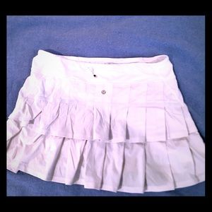 White Lululemon ruffled tennis skirt